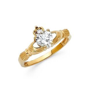 14k Solid Gold Claddagh Ring - Timeless Symbol of Love and Loyalty - gift